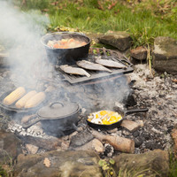 Campfire cooking set 7 pieces Cast iron