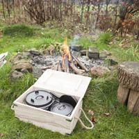 Campfire cooking set 7 pieces Cast iron