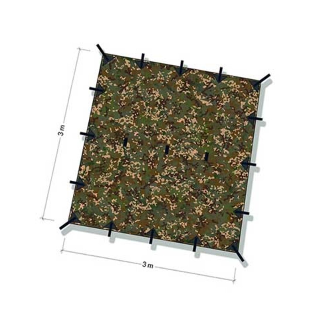 DD Hammocks Tarp 3x3 Green, Forest Green, Coyote Brown, Jet Black, Sunset orange, Multicam