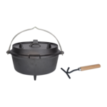 Esschert Design 6.5L 12 Inch Cast Iron Dutch Oven