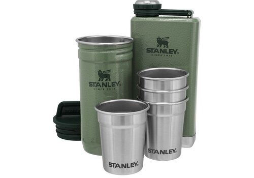 Stanley STANLEY The Pre-Party Shotglass + Flask Set Hammertone Green