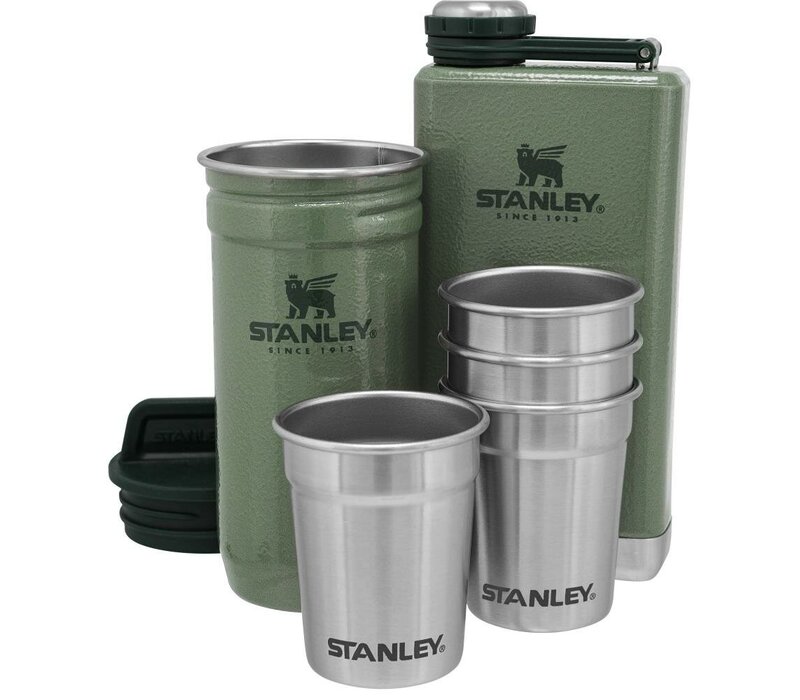 STANLEY The Pre-Party Shotglass + Flask Set Hammertone Green