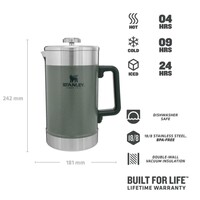 STANLEY The Stay-Hot French Press 1,4L Hammertone Green