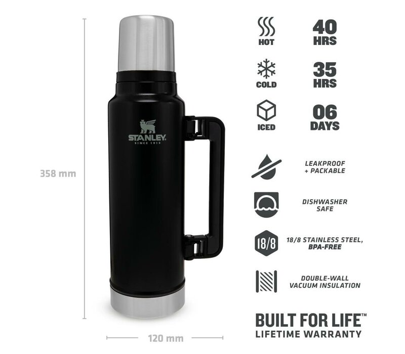 STANLEY The Legendary Classic Bottle 1,40L Matte Black