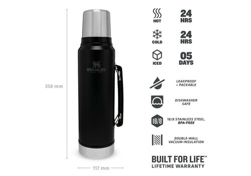 Stanley STANLEY The Legendary Classic Bottle 1,00L Matte Black