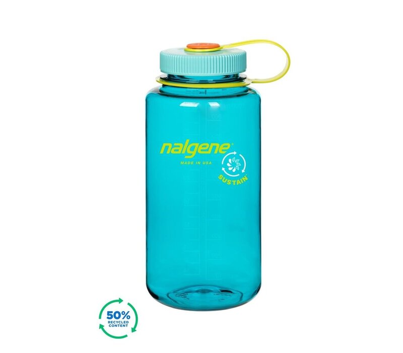 NALGENE Wide-Mouth 1ltr drinking bottle Cerulean Sustain