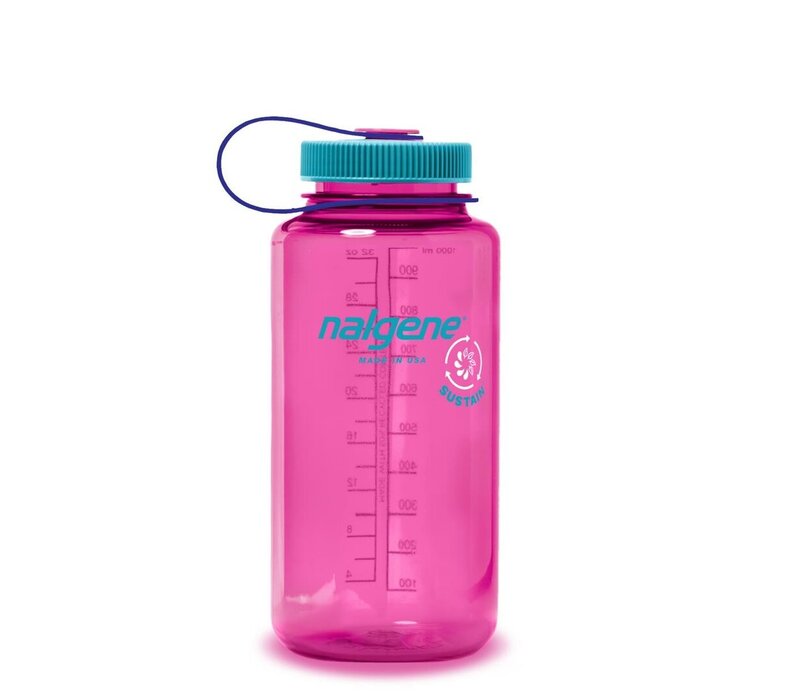 NALGENE Wide-Mouth 1ltr drinking bottle Electric Magenta Sustain