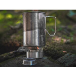 Pathfinder Edelstahl-Alkoholbrenner (133ml) mit Flammenregulator