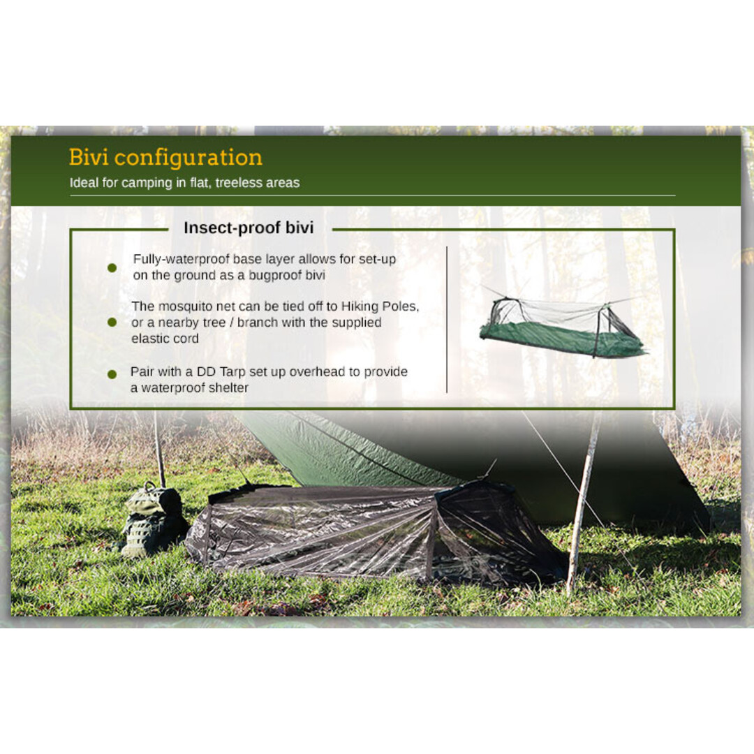 DD Travel Hammock / Bivi - Coyote brown
