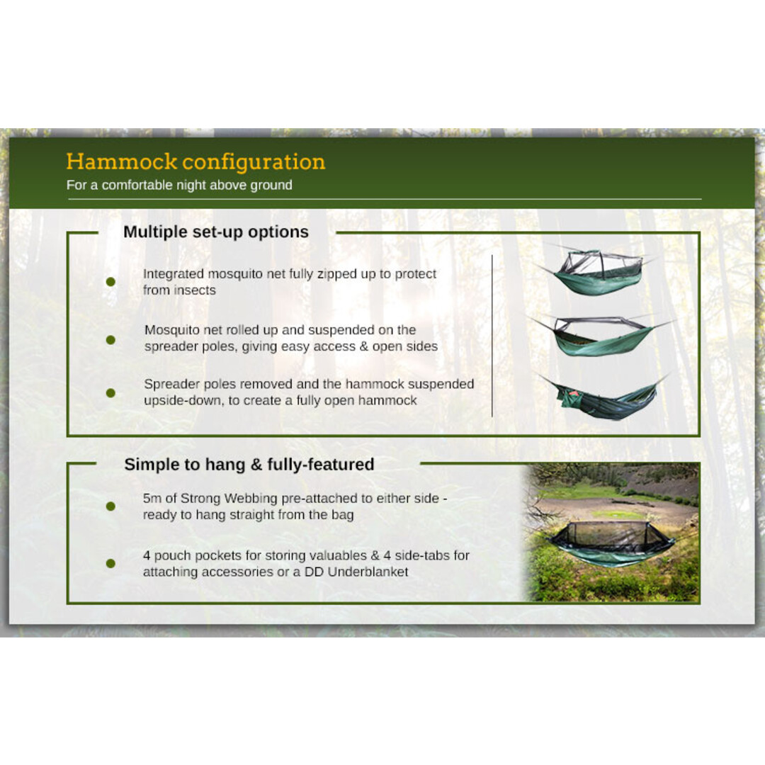 DD Travel Hammock / Bivi - Olive Green