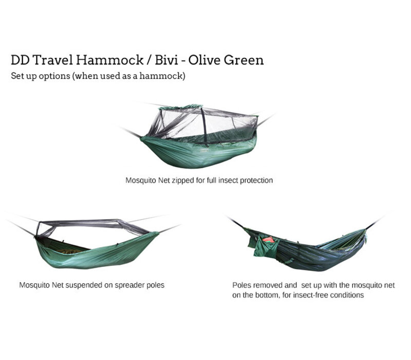 DD Travel Hammock / Bivi - Olive Green