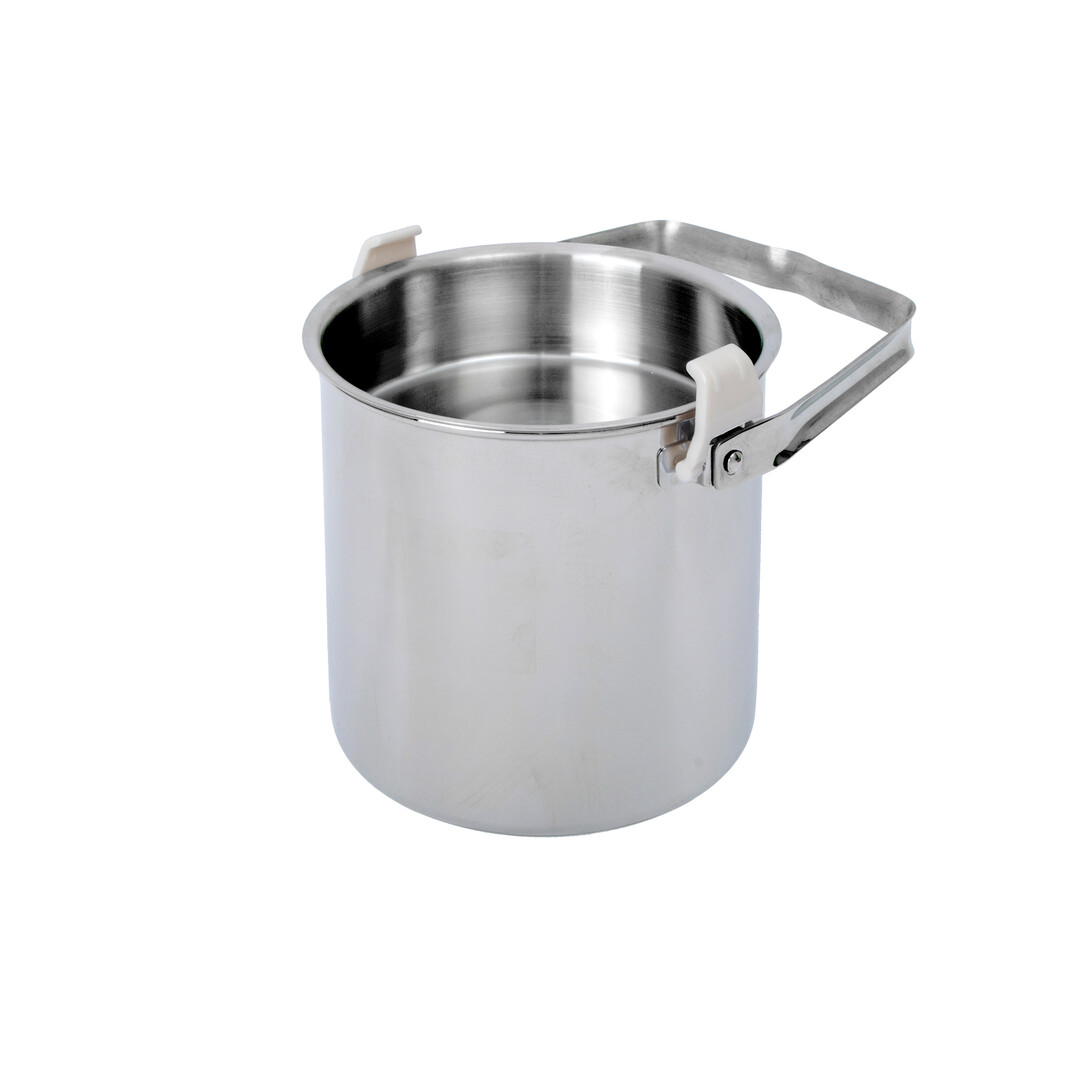 BasicNature Stainless Steel Pot 'Billy Can' 1,4L