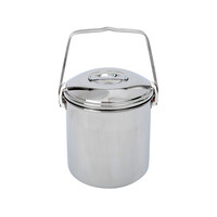 BasicNature Stainless Steel Pot 'Billy Can' 2 L