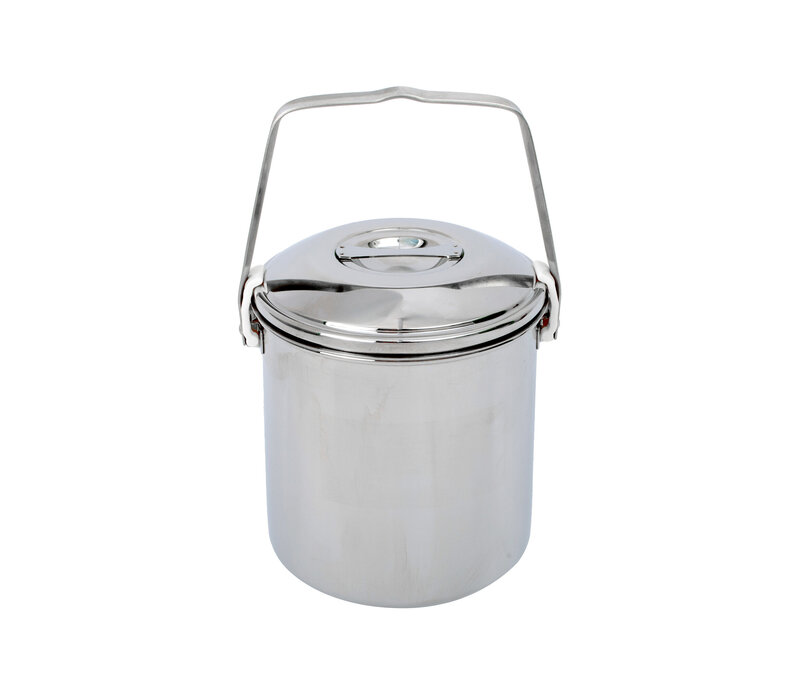 BasicNature Stainless Steel Pot 'Billy Can' 2 L