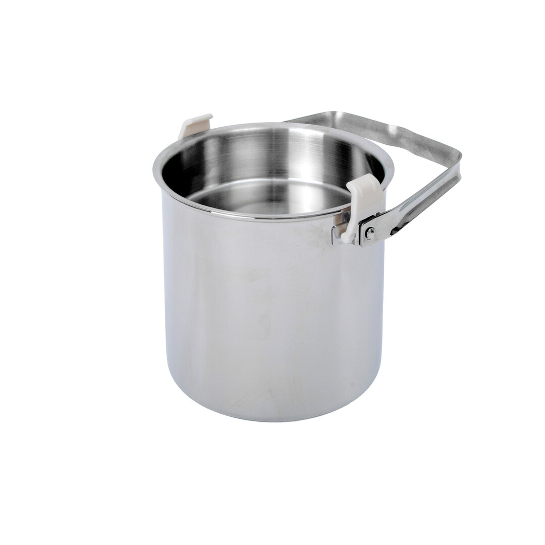 BasicNature Stainless Steel Pot 'Billy Can' 2 L