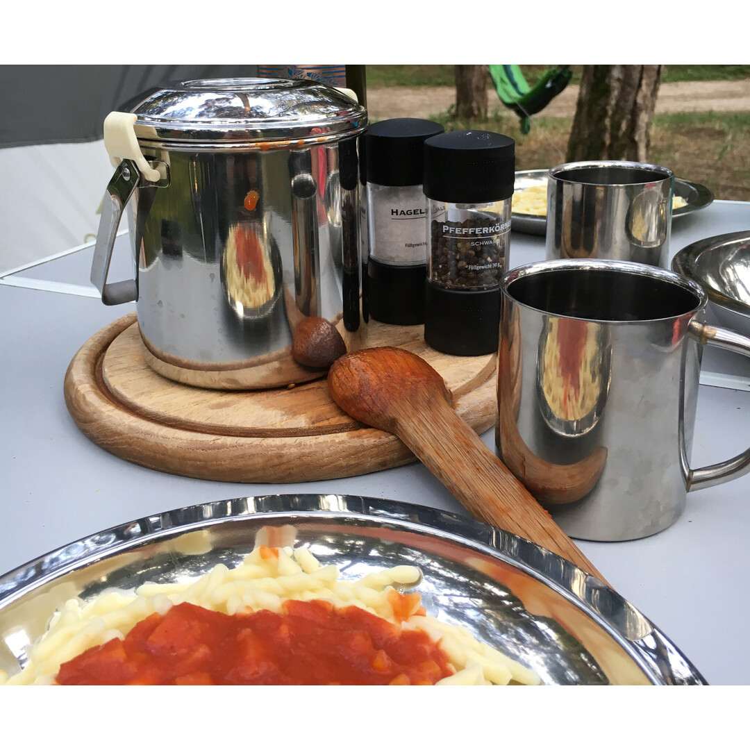 BasicNature Stainless Steel Pot 'Billy Can' 2 L