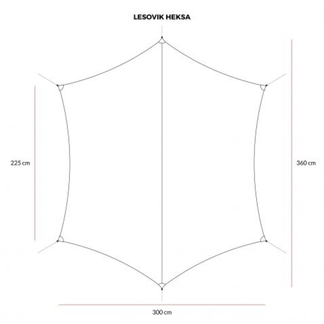 Lesovik HEKSA 3,6 x 3 Tarp Midnight Sky