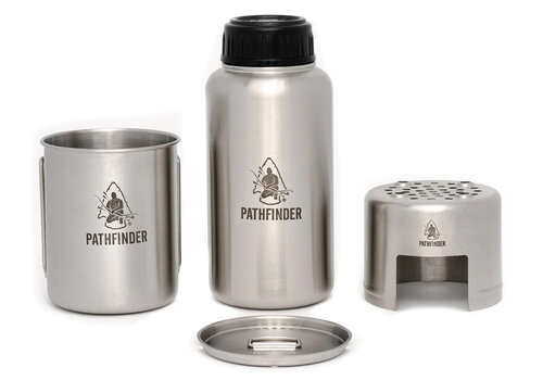 Pathfinder School Pathfinder RVS Drinkfles Kookset met beker en stove