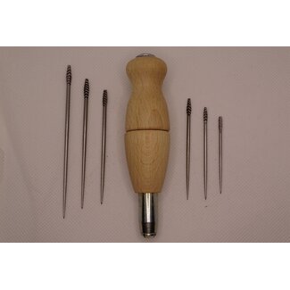 SYSTEM S+U Handle inset awl Set Wood