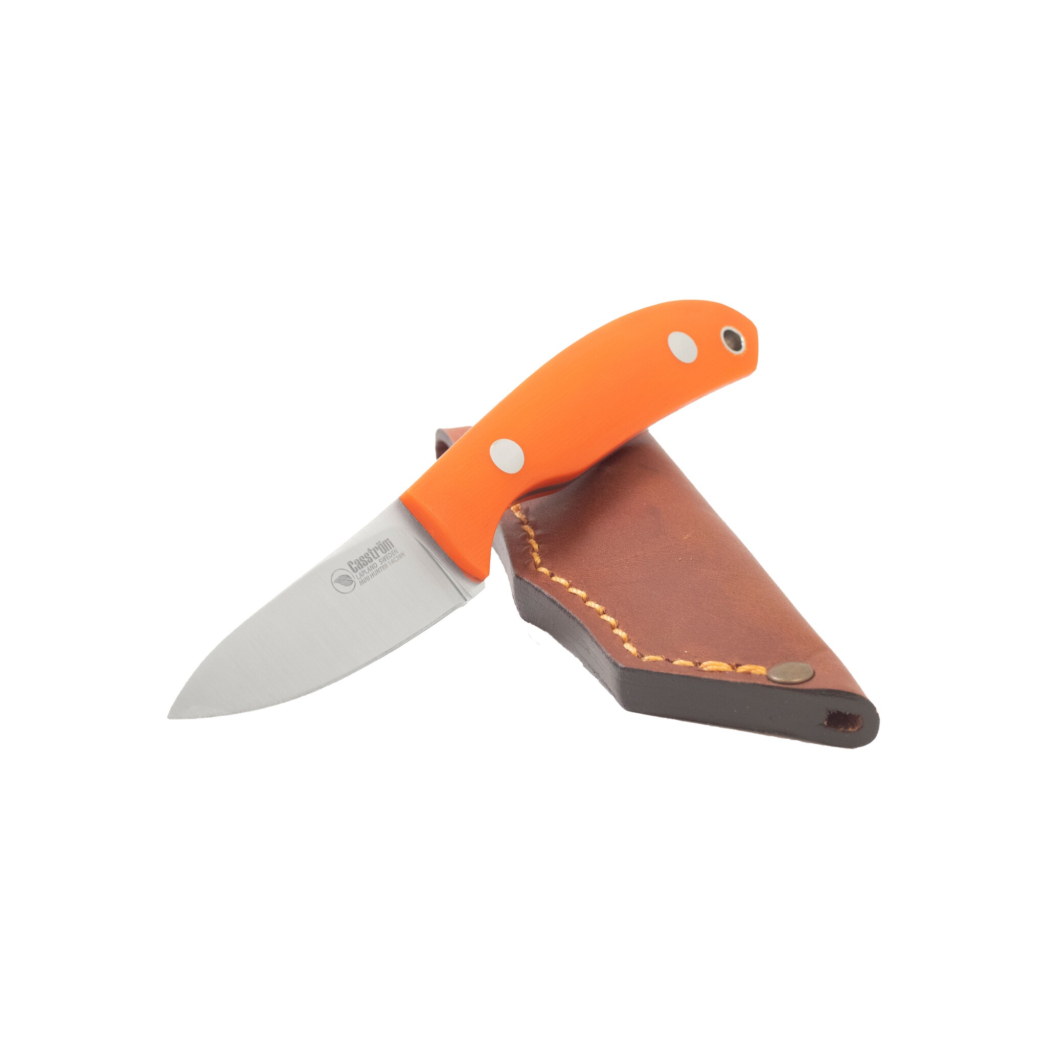 Casström No. 10 Swedish Forest Knife Orange G10, 14C28N Flat Grind