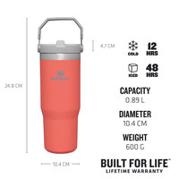 Stanley The IceFlow Flip Straw Tumbler 0.89L Guava