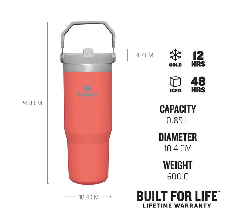 Stanley The IceFlow Flip Straw Tumbler 0.89L Guava
