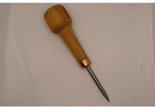 Awl with wooden handle