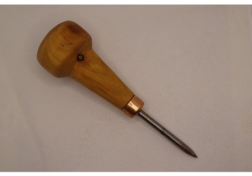 Awl with wooden handle