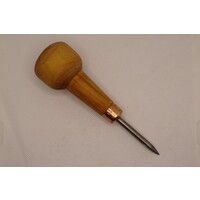Awl with wooden handle