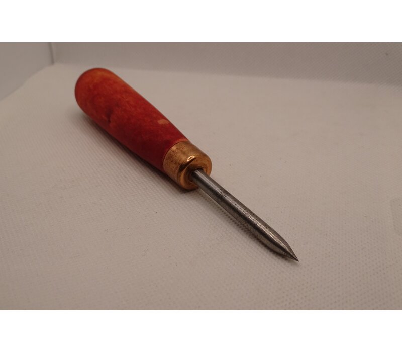 Awl with wooden handle red