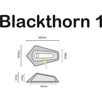 Highlander Blackthorn 1 lichtgewicht 1 persoons tent Zwart