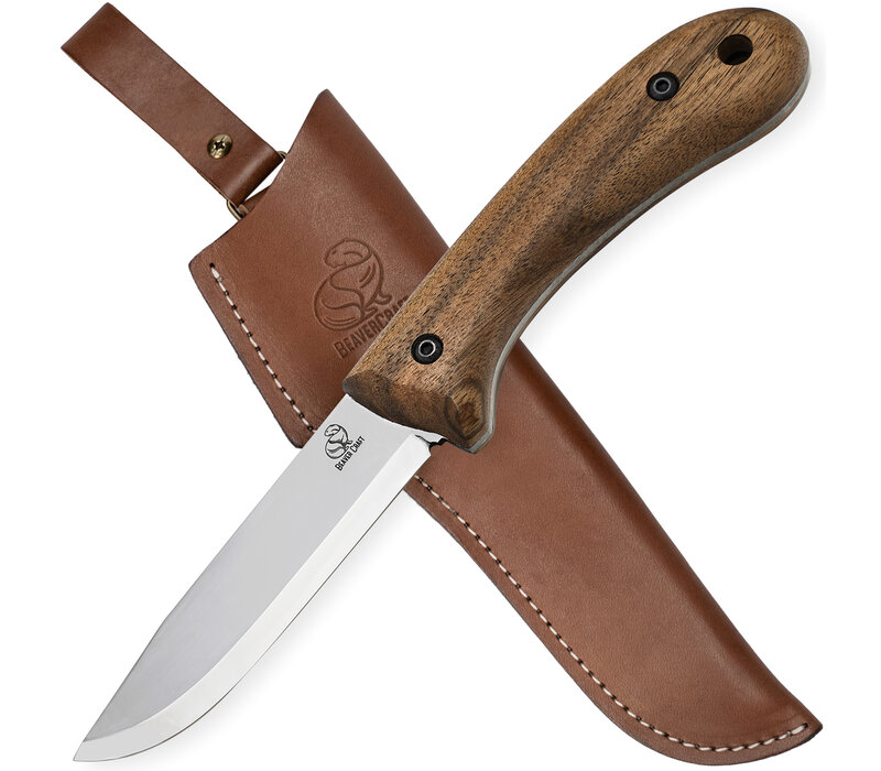 BeaverCraft BSH2 Glacier Bushcraft Knife Walnut