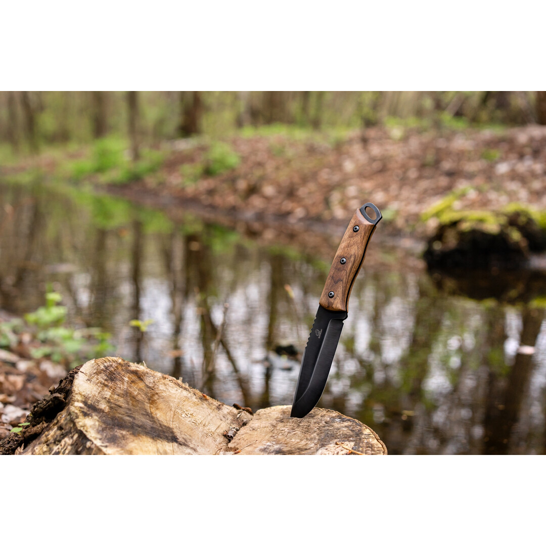 BeaverCraft Carbon Steel Bushcraft Knife Walnut BSH4