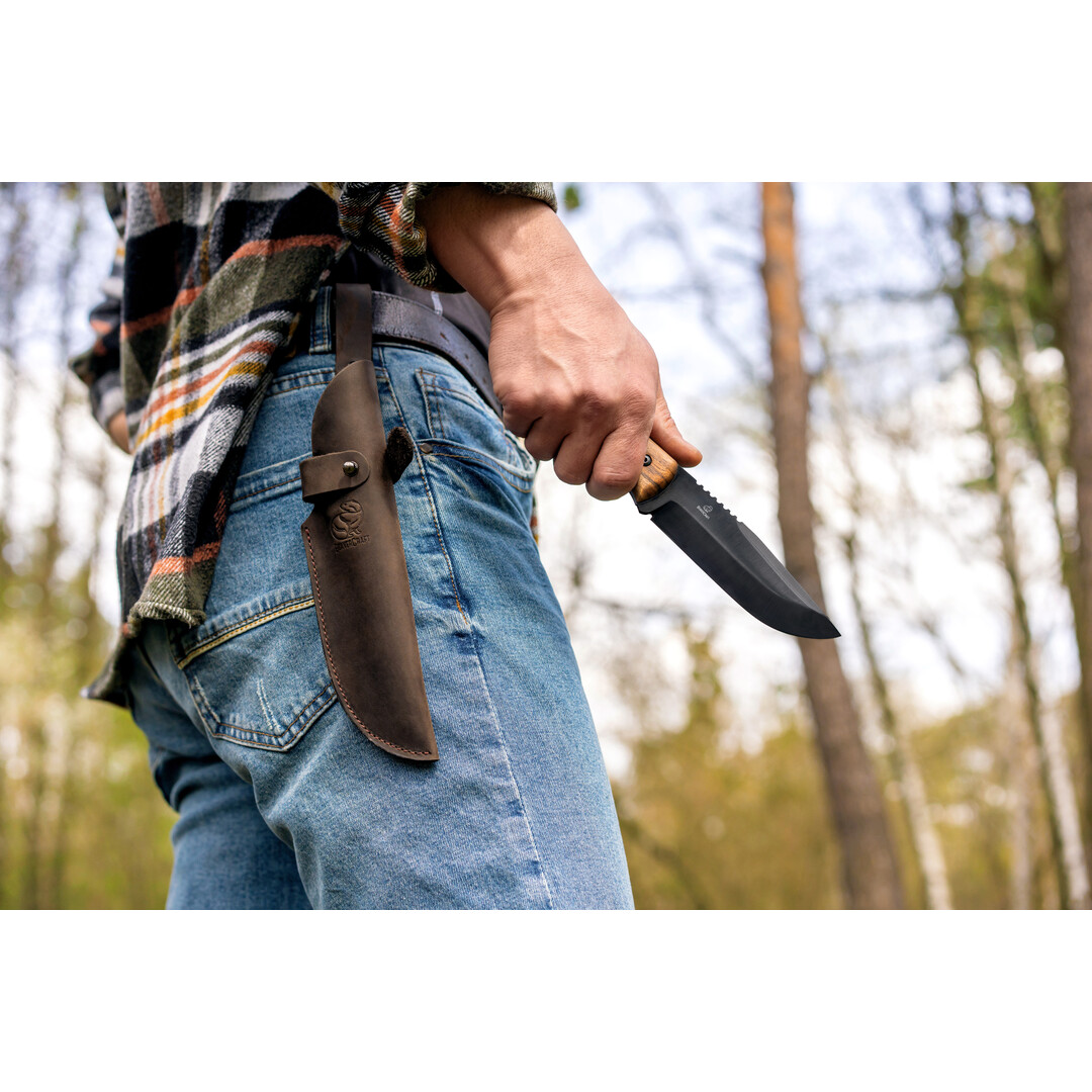 BeaverCraft Carbon Steel Bushcraft Knife Walnut BSH4