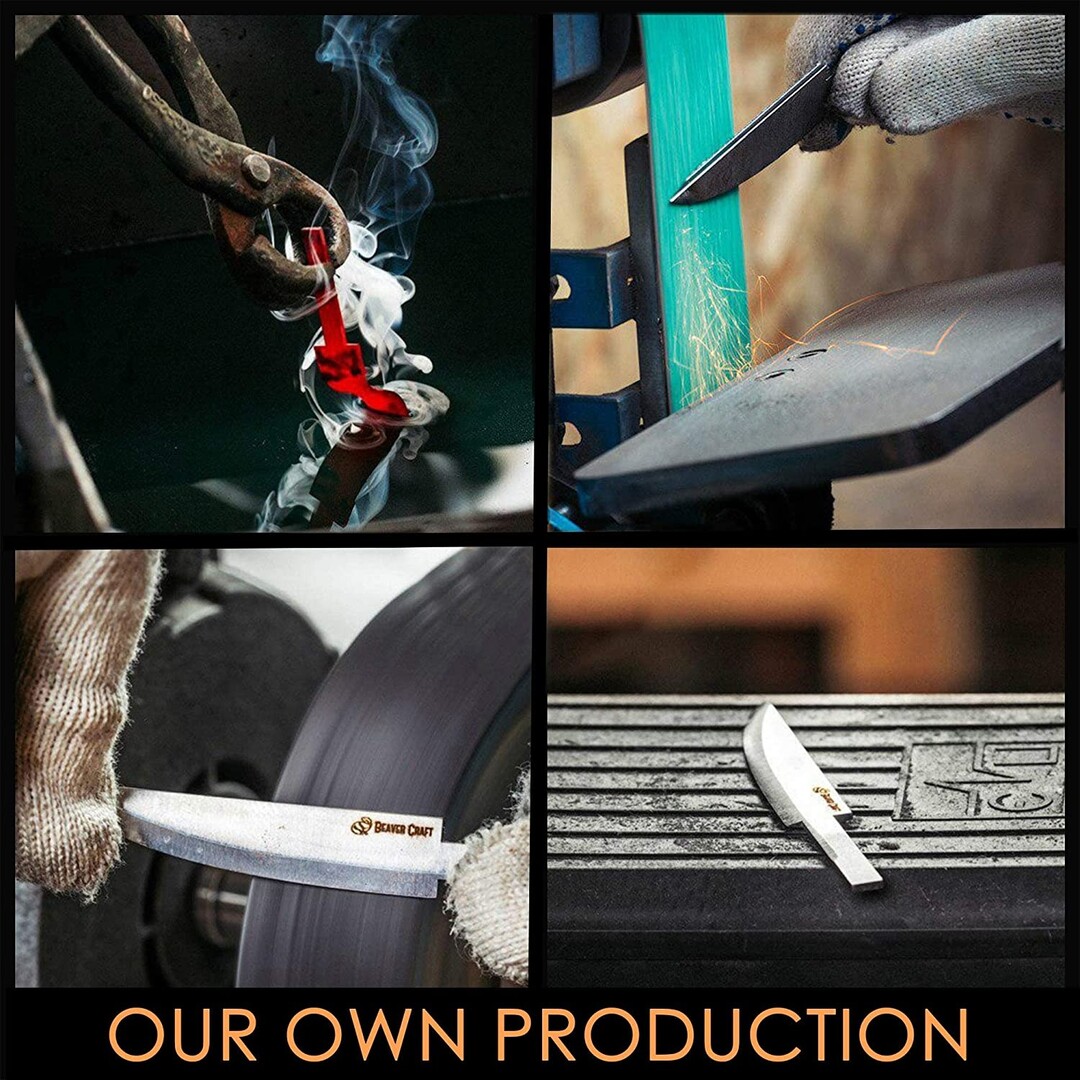 BeaverCraft C4S Whittling Knife With Leather Sheath