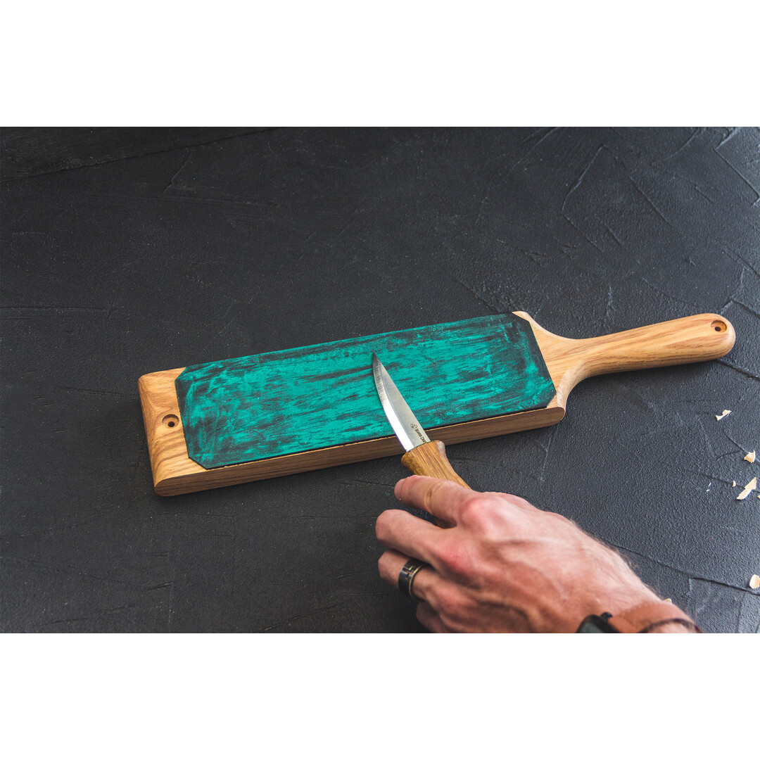 BeaverCraft LS1P1 Dual-Sided Leather Paddle Strop & Polishing Compound