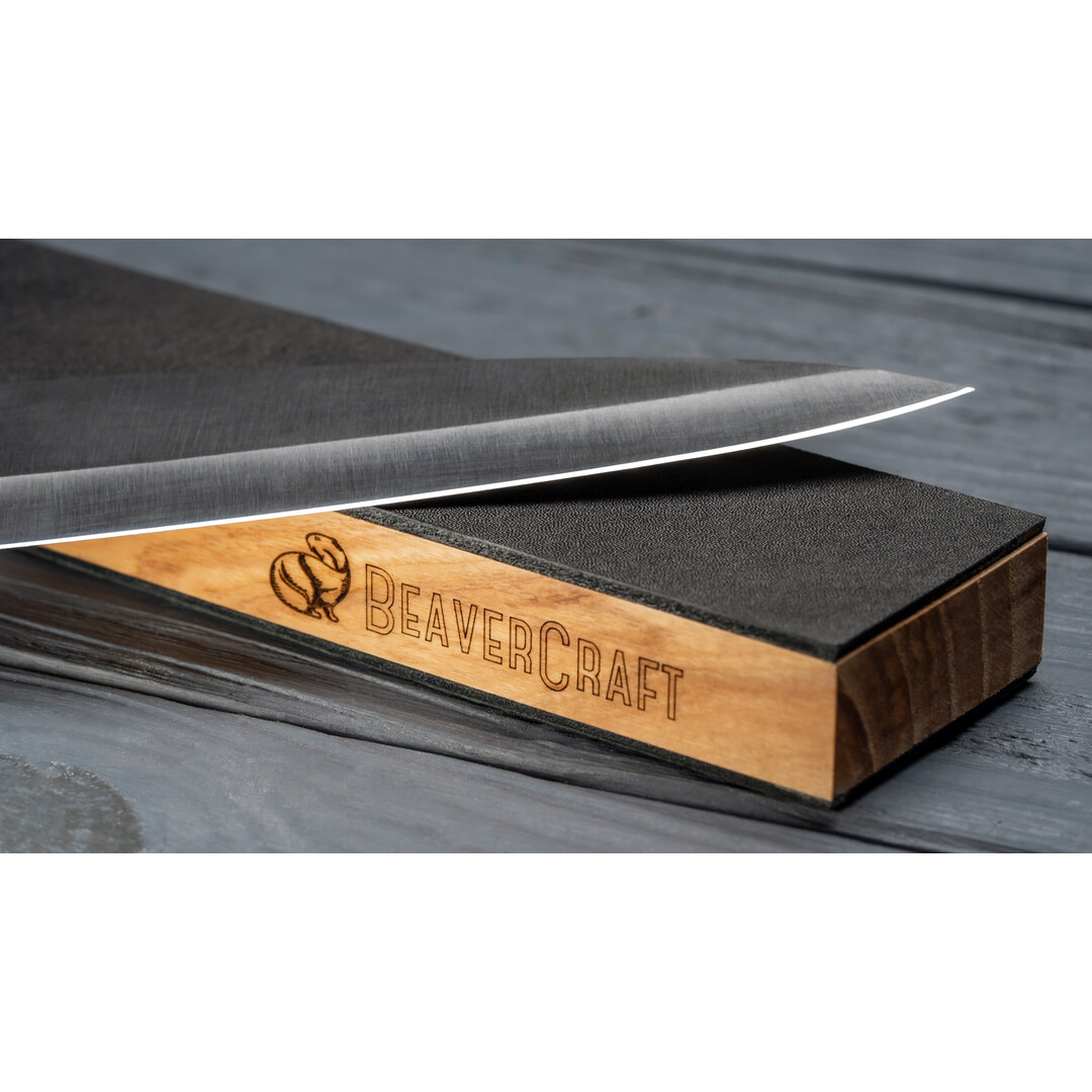 BeaverCraft LS6P1 Doppelseitiger Leder-Paddel-Streichriemen & Polierpaste