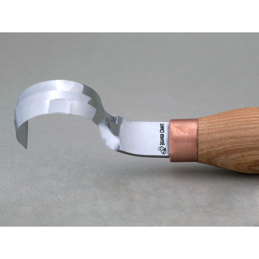 BeaverCraft SK2 Long Spoon Knife with Leather Sheath