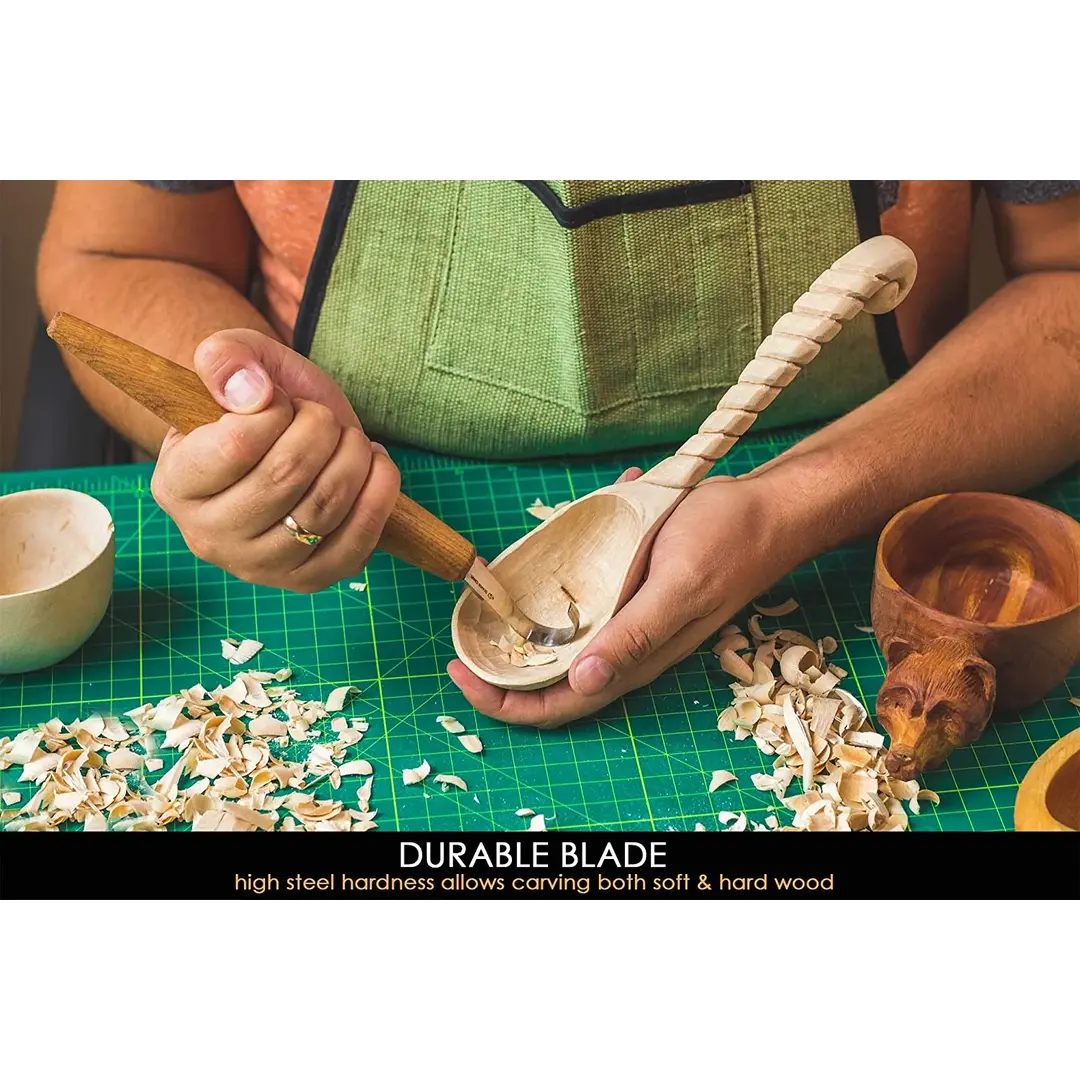 BeaverCraft SK5L Eiken Deep Cut Lepelmes linkshandig