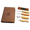 BeaverCraft S43 Spoon and Kuksa Carving Set in wooden storage book