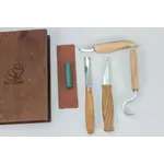 BeaverCraft S43 Spoon and Kuksa Carving Set in wooden storage book