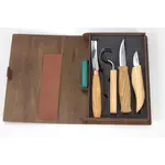 BeaverCraft S43 Spoon and Kuksa Carving Set in wooden storage book