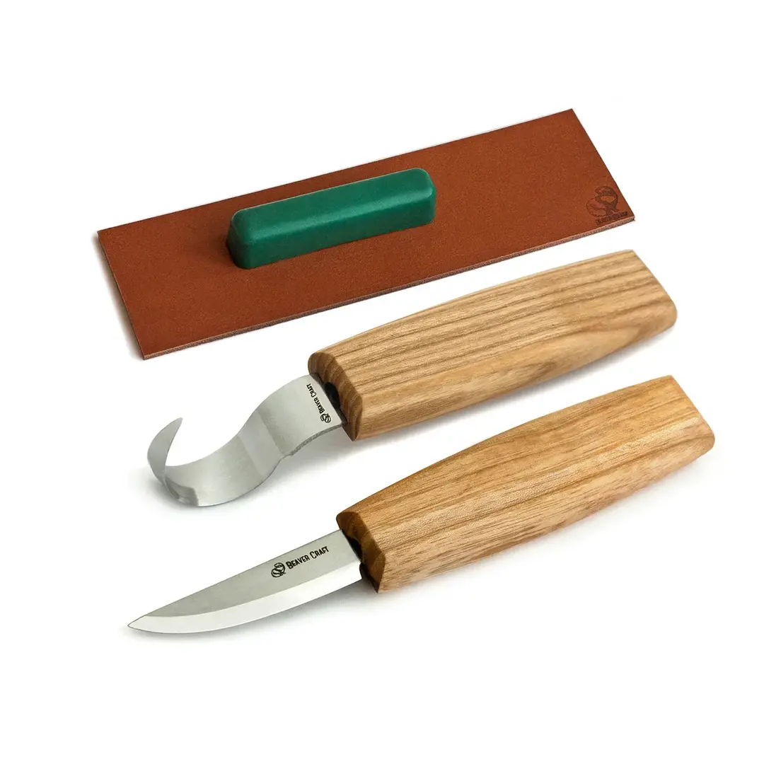 BeaverCraft Long Bent Gouge 7L 22mm