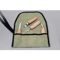 BeaverCraft S09 Woodcutting Set of 4 Knives tool roll