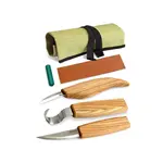 BeaverCraft S13 Lepel houtsnijset van 3 Messen in Etui