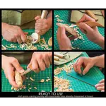 BeaverCraft S17 Löffelschnitzset mit 3 Messern im Etui aus Segeltuch