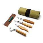 BeaverCraft S43 Löffel und Kuksa Holzschnitzset in Etui aus Segeltuch