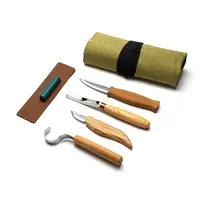 BeaverCraft S43 Spoon and Kuksa wood carving set in Canvas Pouch