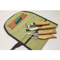 BeaverCraft S43 Lepel en Kuksa houtsnijset in Canvas Etui