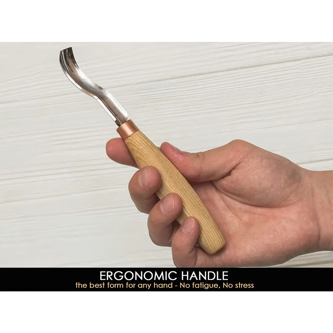 BeaverCraft K8a/14 Kompakte, kurze, gebogene Schnitzhohleisen (Sweep №8)